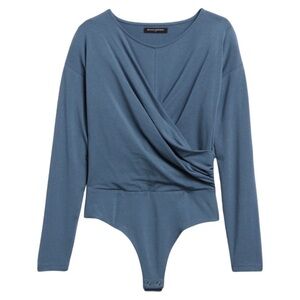 Banana Republic LONG SLEEVE WRAP-FRONT BODYSUIT